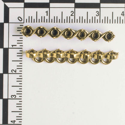 7 Strand Spacer Bar - Gold