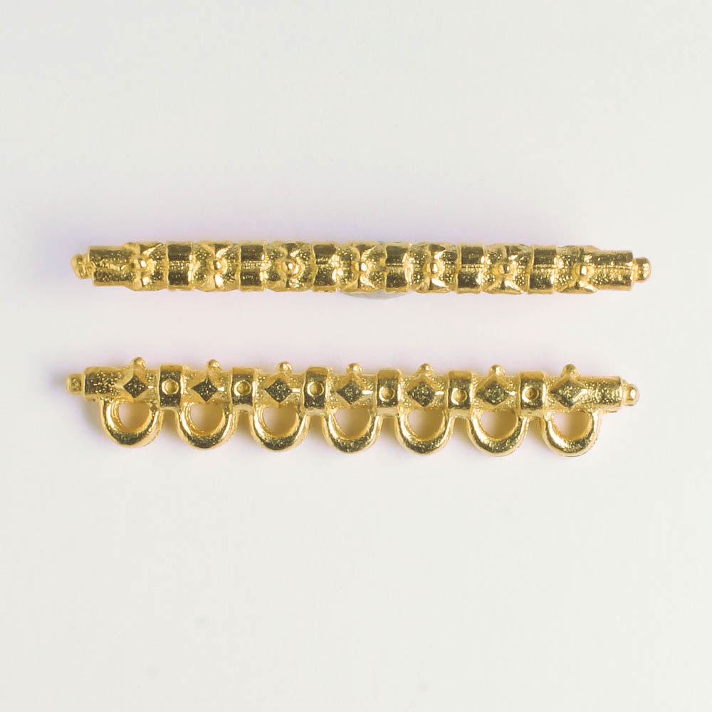 7 Strand Spacer Bar - Gold