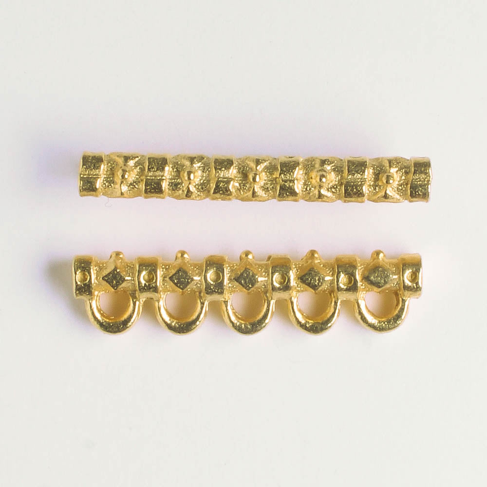 5 Strand Spacer Bar - Gold