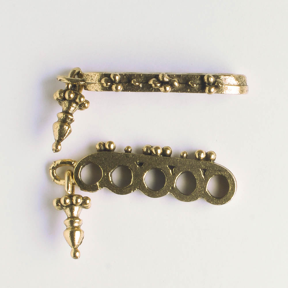 5 Strand Spacer Bar - Gold