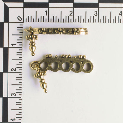 5 Strand Spacer Bar - Gold