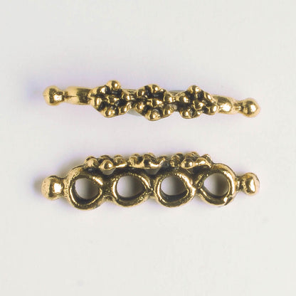 4 Strand Spacer Bar - Gold