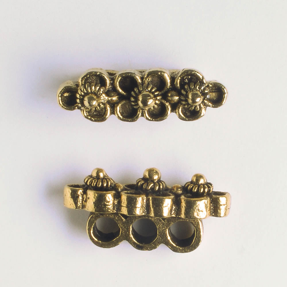 3 Strand Spacer Bar - Gold