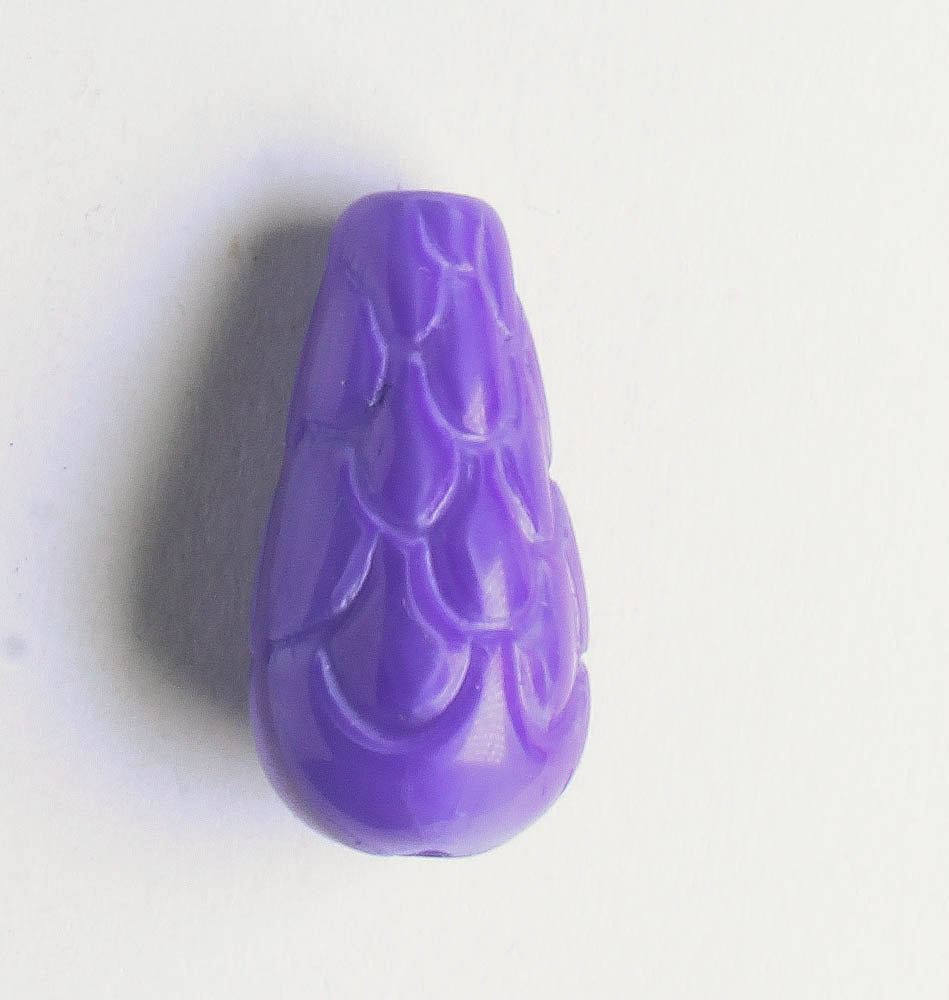 Textured Drop Bead - Blue