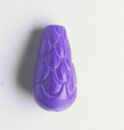 Textured Drop Bead - Blue