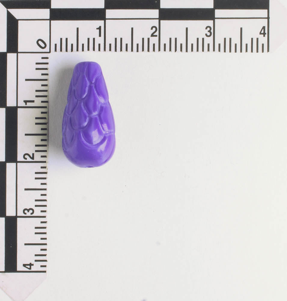 Textured Drop Bead - Blue