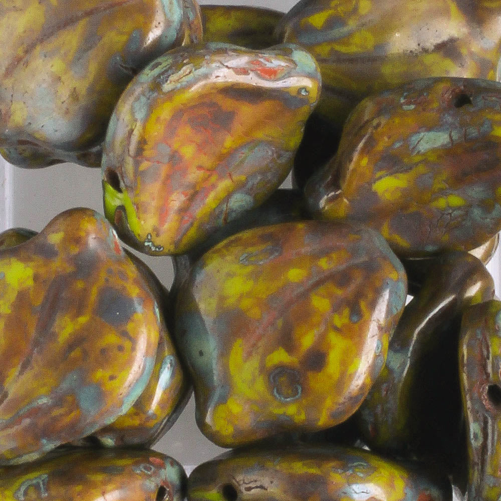 Leaf Bead - Brown