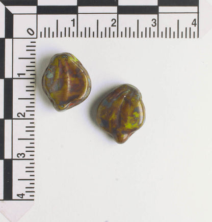 Leaf Bead - Brown
