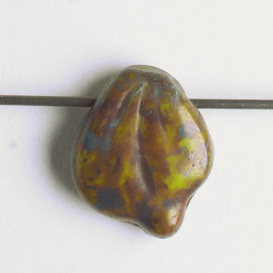 Leaf Bead - Brown