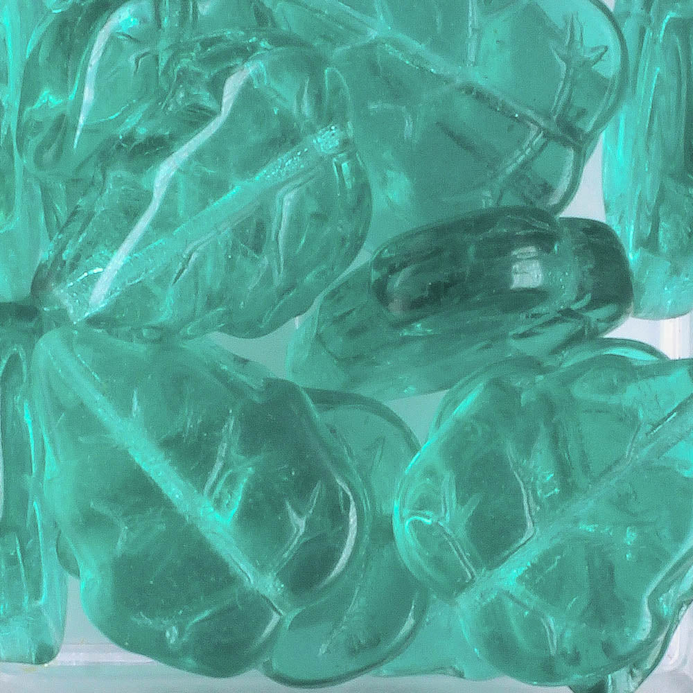 Leaf Bead - Aqua