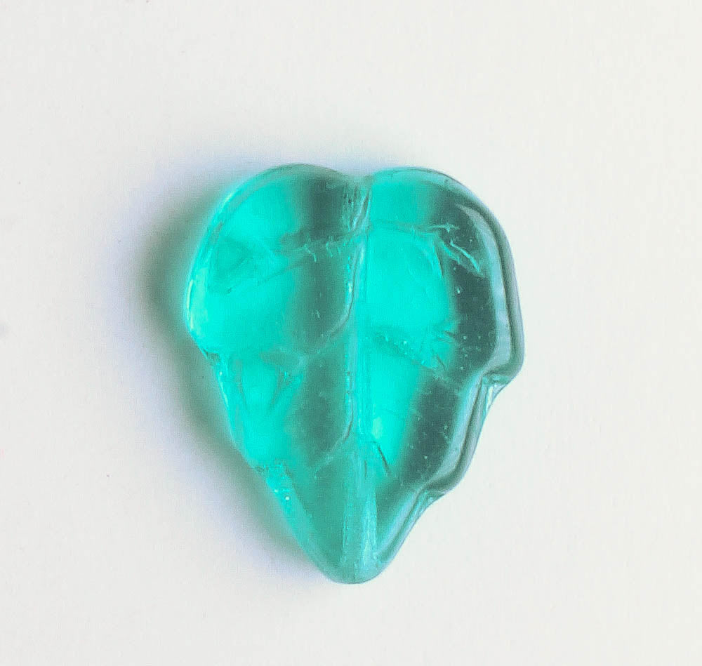 Leaf Bead - Aqua