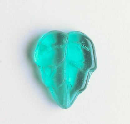 Leaf Bead - Aqua