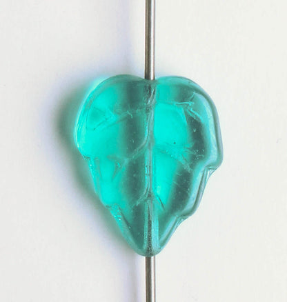Leaf Bead - Aqua
