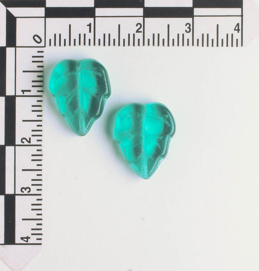 Leaf Bead - Aqua