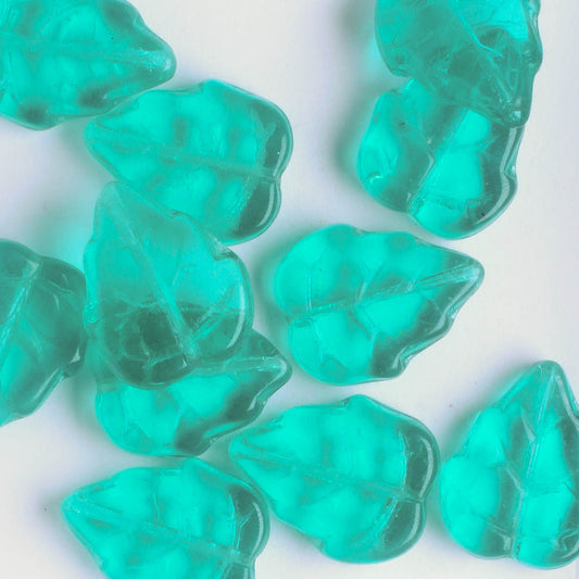 Leaf Bead - Aqua