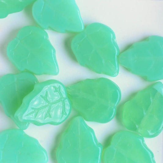 Leaf Bead - Milky Green