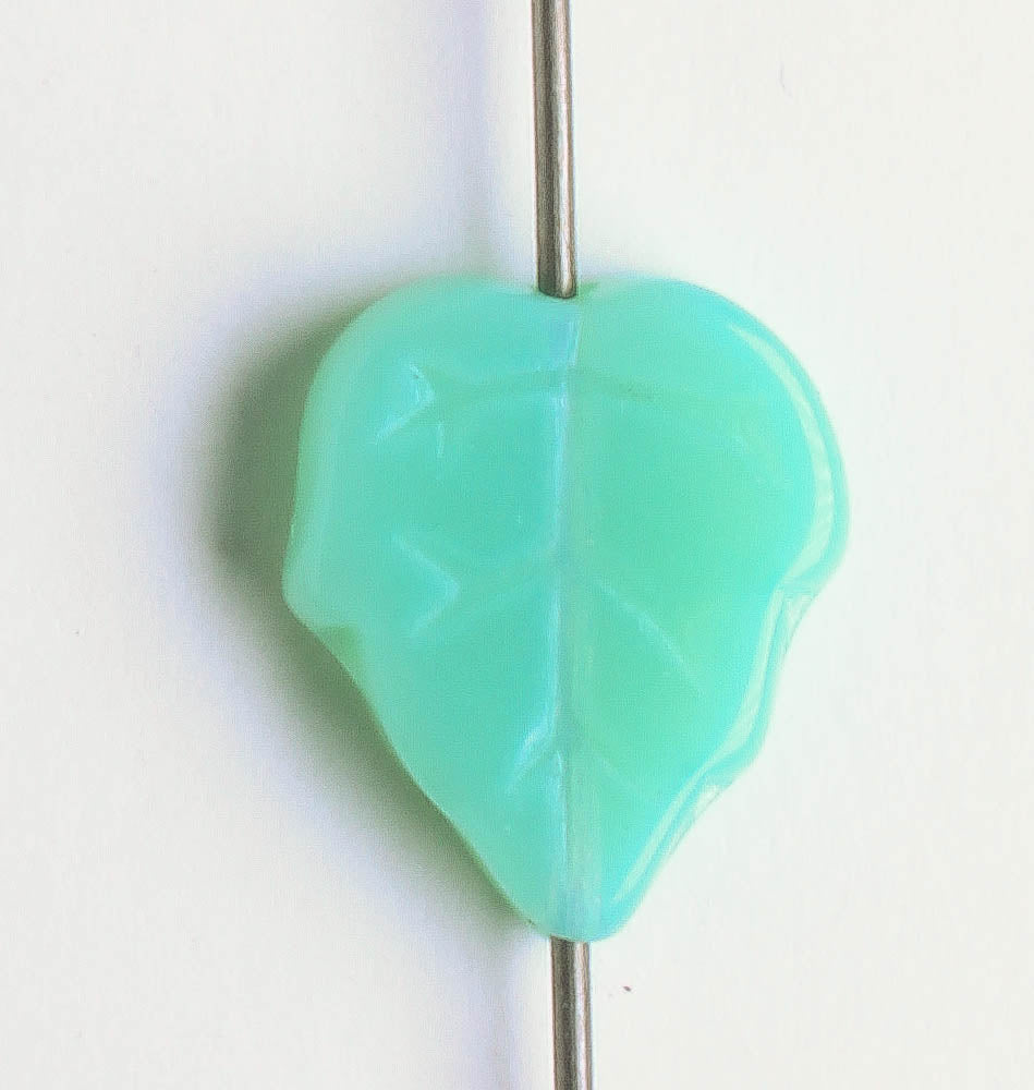 Leaf Bead - Milky Green
