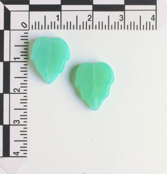 Leaf Bead - Milky Green