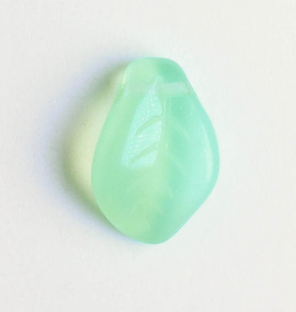Leaf Bead - Milky Green