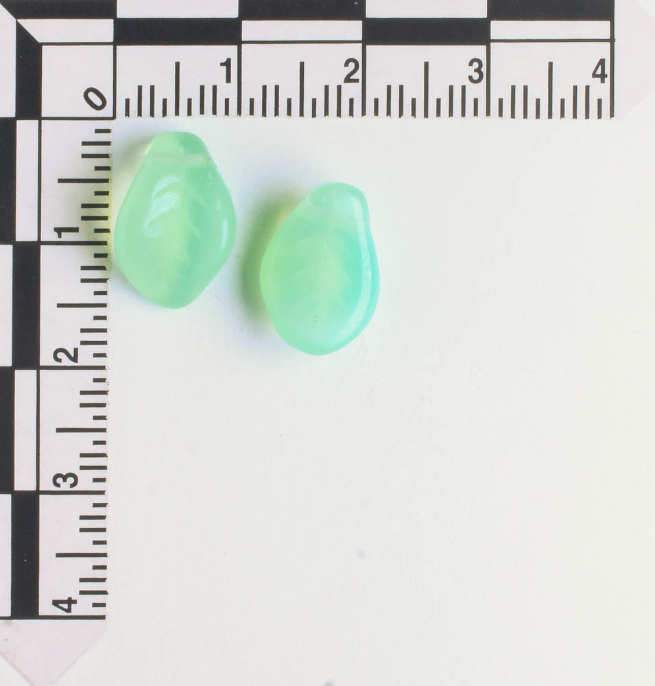 Leaf Bead - Milky Green