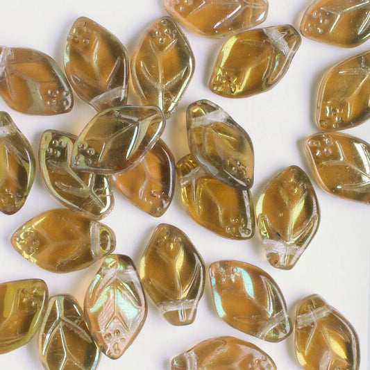 Leaf Bead - Coffee AB