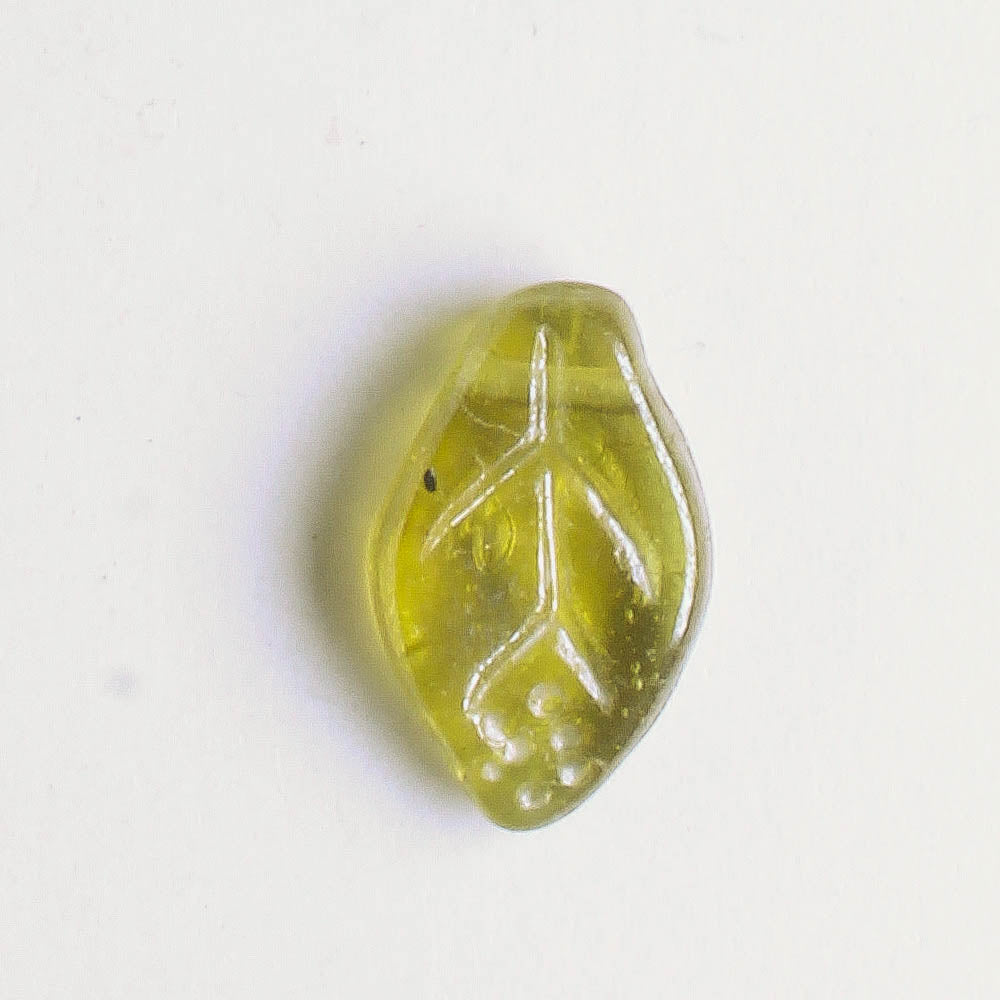 Leaf Bead - Olive Luster