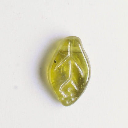 Leaf Bead - Olive Luster