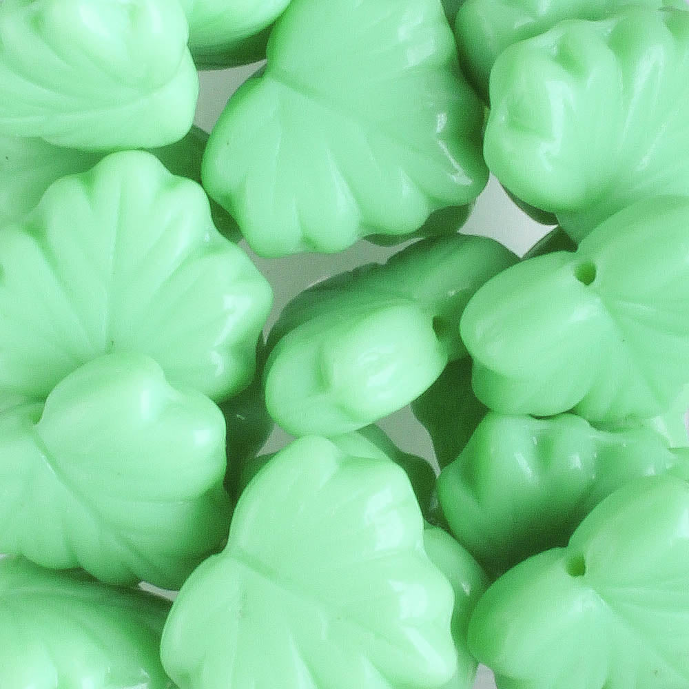 Leaf Bead - Mint Green