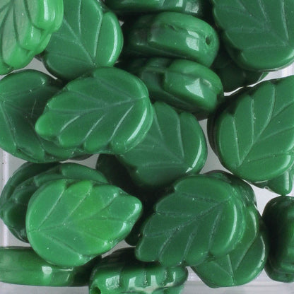 Leaf Bead - Pine Green