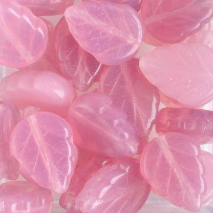 Leaf Bead - Pink Opal