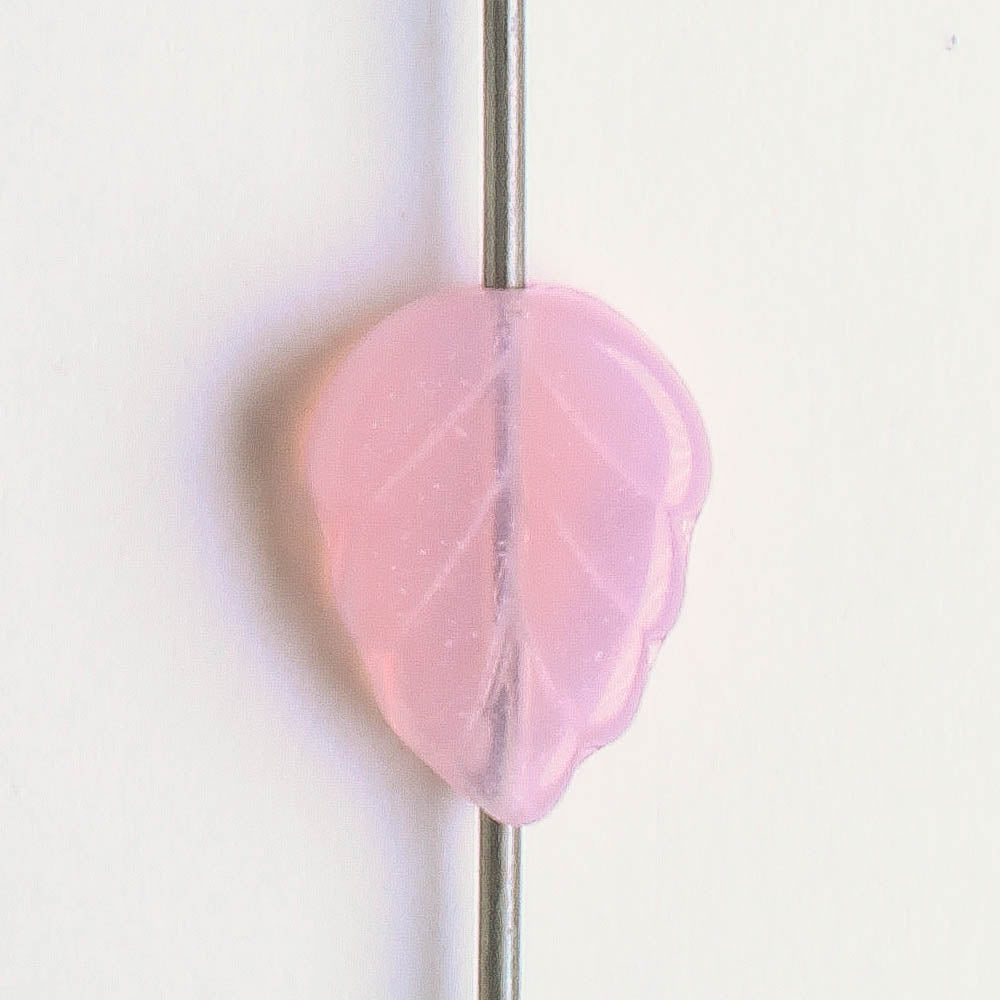 Leaf Bead - Pink Opal