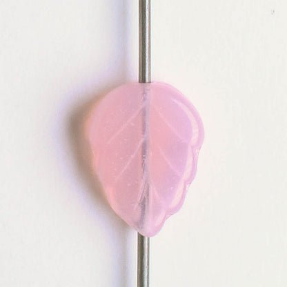 Leaf Bead - Pink Opal