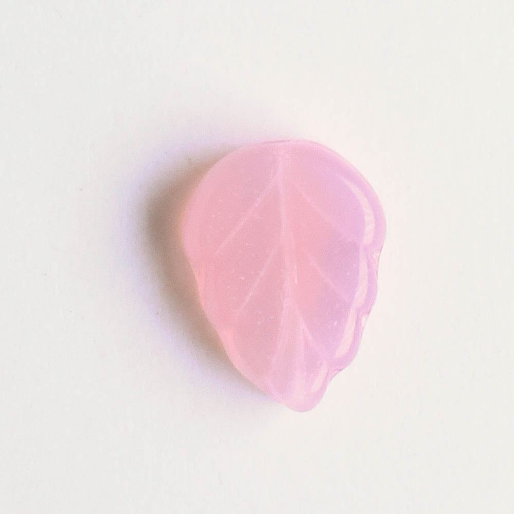 Leaf Bead - Pink Opal