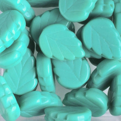 Leaf Bead - Dark Turquoise