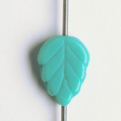 Leaf Bead - Dark Turquoise