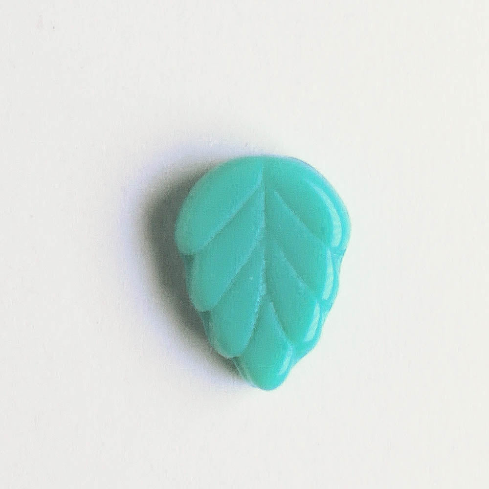 Leaf Bead - Dark Turquoise