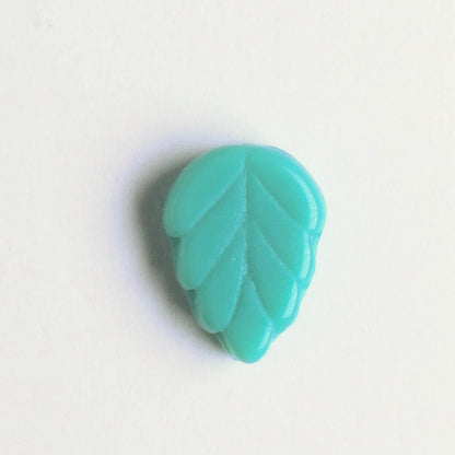 Leaf Bead - Dark Turquoise