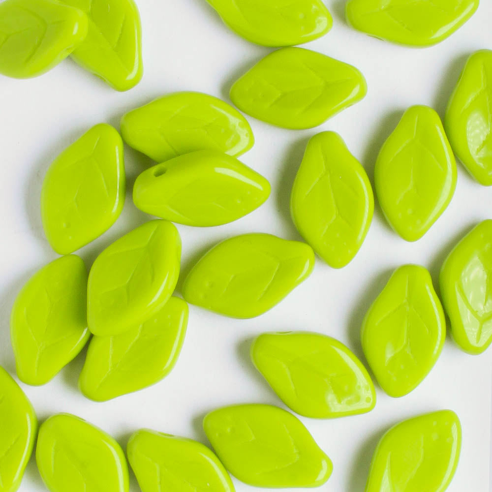 Leaf Bead - Chartreuse