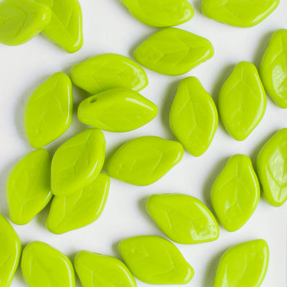Leaf Bead - Chartreuse