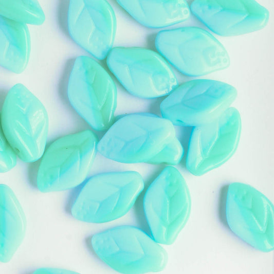 Leaf Bead - Blue/Green