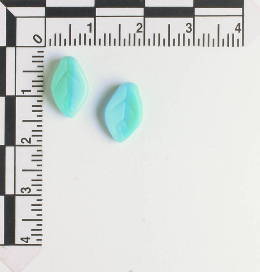 Leaf Bead - Blue/Green