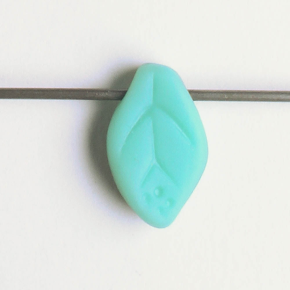Leaf Bead - Turquoise/Green