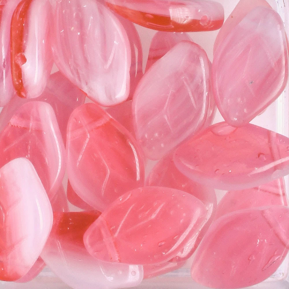 Leaf Bead - Pink
