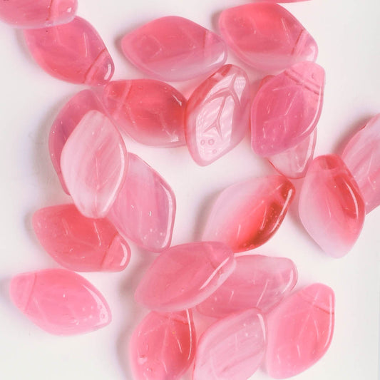 Leaf Bead - Pink