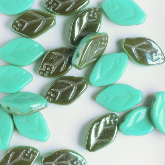 Leaf Bead - Turquoise