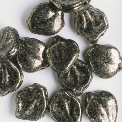 Leaf Bead - Black/Gold