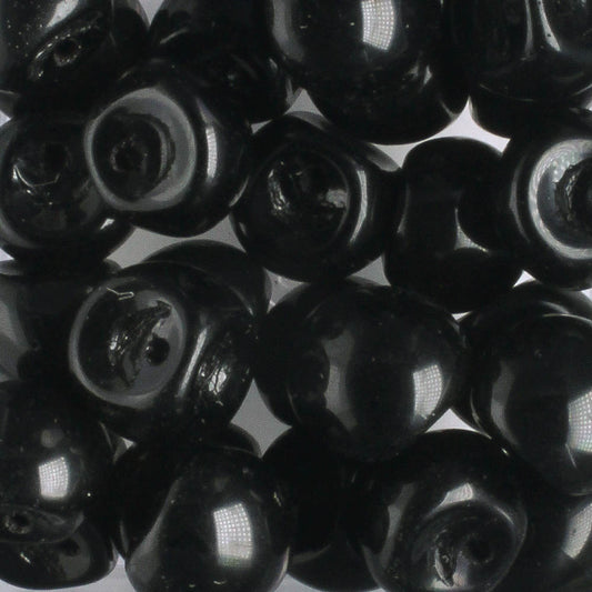 Mushroom Button Bead - Black