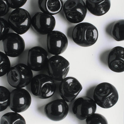 Mushroom Button Bead - Black