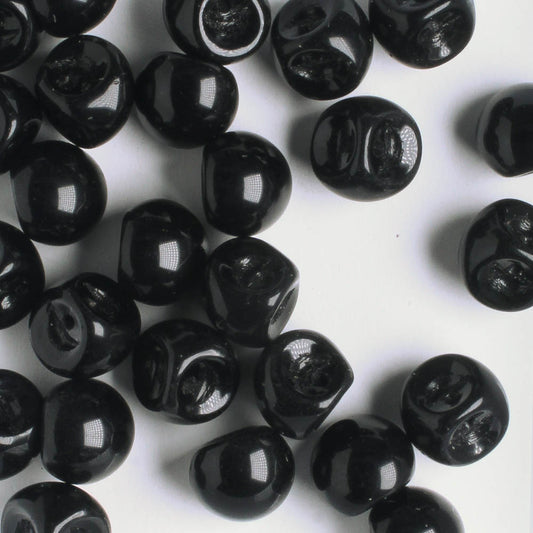 Mushroom Button Bead - Black