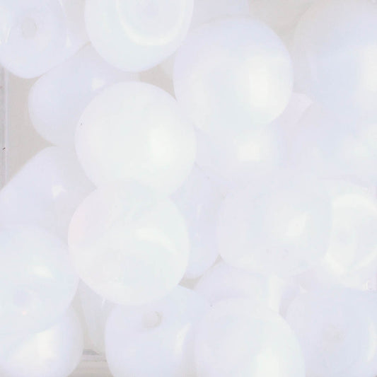 Mushroom Button Bead - White Opal